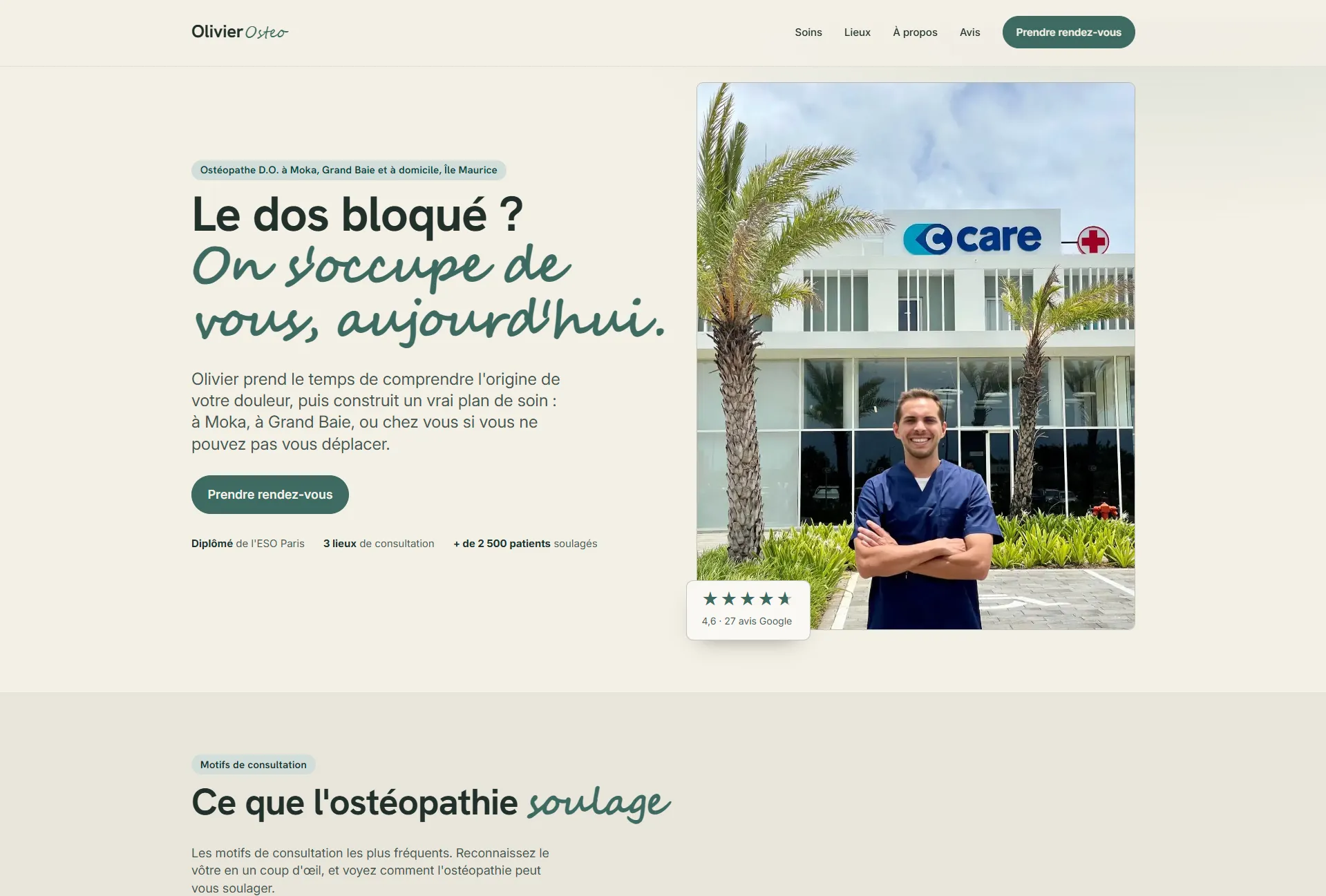 Capture du site reconstruit
